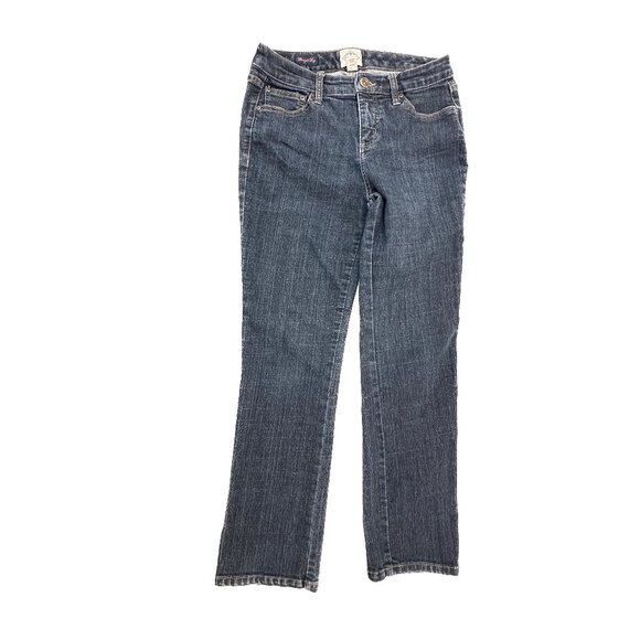 St. John's Bay Denim - St. John's Bay Straight leg Women's size 6P Dark Wash Blue Denim jeans